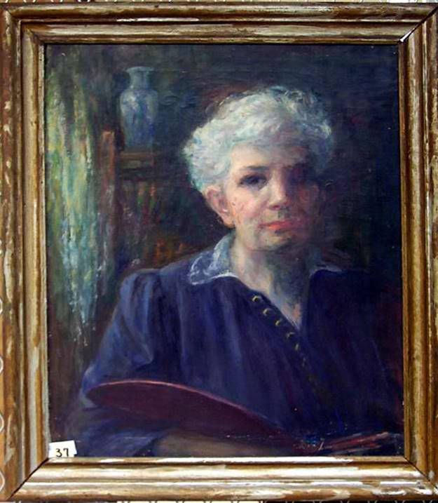Malovaný portrét Moiny Michaelové přezdívané The Poppy Lady od Mary Jett Franklin, americké vysokoškolské učitelky z Georgie, která od roku 1918 šíří nošení plstěného vlčího máku, gesto institucionalizované roku 1921 Royal British Legion