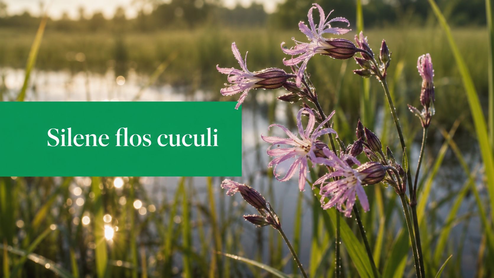 Silène fleur de coucou aux fleurs roses découpées dans une prairie humide